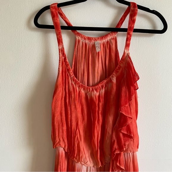 Free People Aphrodite orange ruffle mini dress - Picture 4 of 12